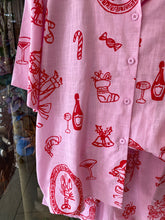 Load image into Gallery viewer, Pink Short Set With Santa Print - By Frankie