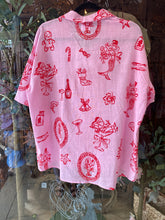 Load image into Gallery viewer, Pink Short Set With Santa Print - By Frankie
