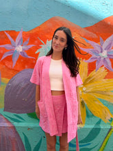 Load image into Gallery viewer, Pink Towelling Wrap Skirt - By Frankie