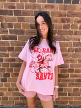 Load image into Gallery viewer, Pink &#39;Yeehaw Santa&#39; T-Shirt &amp; Short Set - By Frankie