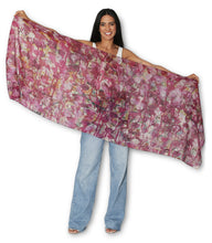 Load image into Gallery viewer, 'Pink Primrose' Wool Scarf - Debra Hutton