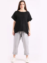 Load image into Gallery viewer, &#39;Pippa&#39; Black Linen Blend Top