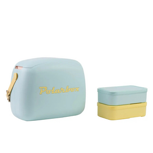 6L Sky/Yellow Polarbox Pop Cooler + Container Set