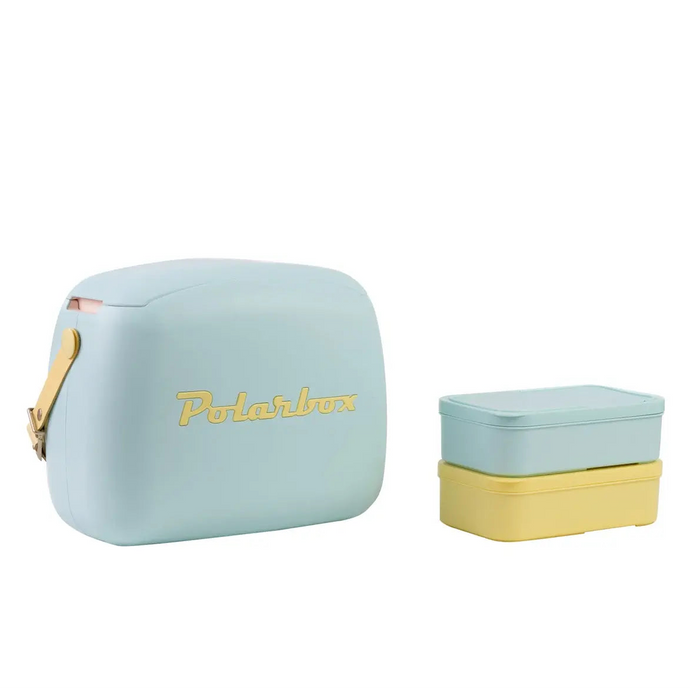 6L Sky/Yellow Polarbox Pop Cooler + Container Set