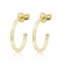 Load image into Gallery viewer, Large Polished Gold Hoops