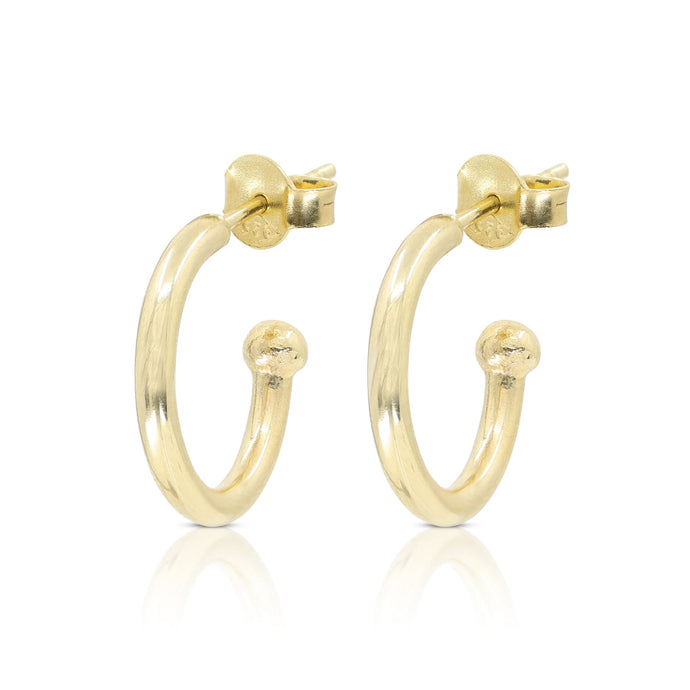 Small Polished Gold Hoops