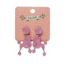 Load image into Gallery viewer, Pink Poodle Ripple Drop Earrings - Erstwilder