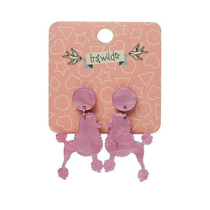 Pink Poodle Ripple Drop Earrings - Erstwilder