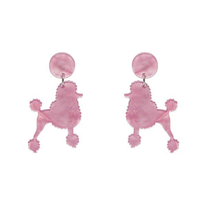 Pink Poodle Ripple Drop Earrings - Erstwilder