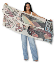 Load image into Gallery viewer, 'Potted Plants' Wool Scarf - Karin Hotchkin