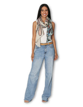 Load image into Gallery viewer, 'Potted Plants' Wool Scarf - Karin Hotchkin