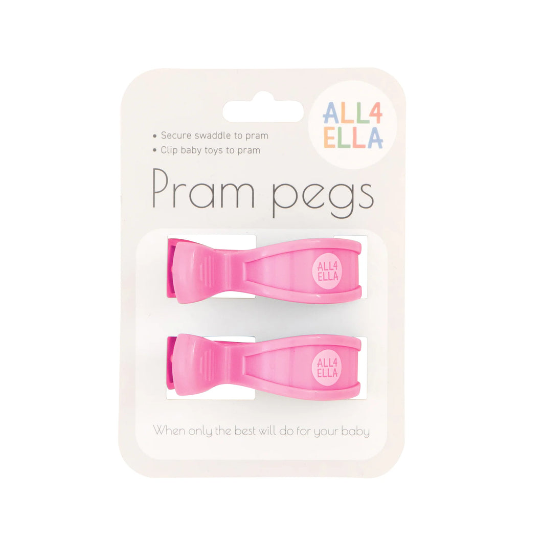 Pastel Pink 2pk Pram Pegs