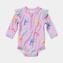 Load image into Gallery viewer, Princess Mermaid Twinkle L/S Swim Onesie - Toshi