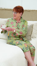 Load image into Gallery viewer, Olive Green Protea Print Long PJ Set