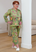 Load image into Gallery viewer, Olive Green Protea Print Long PJ Set