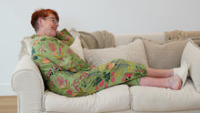Load image into Gallery viewer, Olive Green Protea Print Long PJ Set