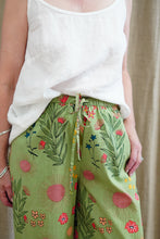 Load image into Gallery viewer, Olive Green Protea Print Lounge Pants