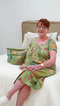 Load image into Gallery viewer, Olive Green Protea Print Nightie