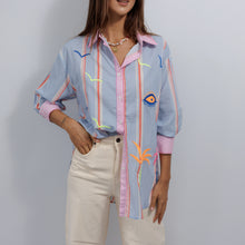 Load image into Gallery viewer, 'Believe' Embroidered Cotton Shirt