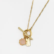 Load image into Gallery viewer, Rose Quartz Pure Necklace in Gold