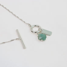Load image into Gallery viewer, Green Line Jasper Pure Necklace in Silver