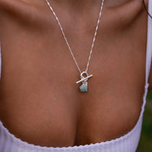 Load image into Gallery viewer, Green Line Jasper Pure Necklace in Silver