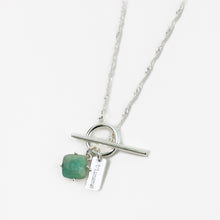 Load image into Gallery viewer, Green Line Jasper Pure Necklace in Silver