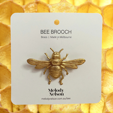 Load image into Gallery viewer, Queen Bee Brass Brooch