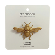 Load image into Gallery viewer, Queen Bee Brass Brooch