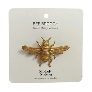 Queen Bee Brass Brooch