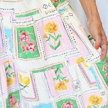 Load image into Gallery viewer, "Julie" Maxi Dress in Queen Bee Messenger Print - Palm Cove