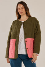 Load image into Gallery viewer, Khaki &amp; Pink Quincy Jacket