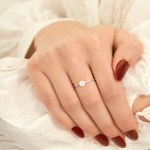 Dainty Enchanted Light Silver Ring