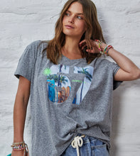 Load image into Gallery viewer, Charcoal Retro Palm V Neck Tee - Hammill &amp; Co