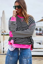 Load image into Gallery viewer, Black/White Retro Stripe Sweat - Hammill &amp; Co