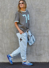 Load image into Gallery viewer, Light Chocolate/Blue '74' Ringer Tee - Hammill &amp; Co