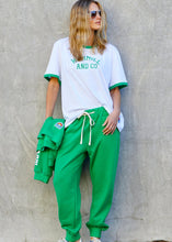 Load image into Gallery viewer, White/Green Ringer Tee - Hammill &amp; Co