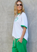 Load image into Gallery viewer, White/Green Ringer Tee - Hammill &amp; Co