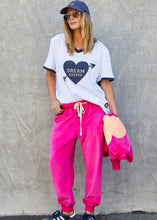 Load image into Gallery viewer, White/Navy 'Dream Keeper' Ringer Tee - Hammill &amp; Co