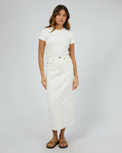 Load image into Gallery viewer, Ray Denim Maxi Skirt in Vintage White - All About Eve