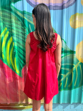 Load image into Gallery viewer, Red Elastic Tie Mini Dress - By Frankie