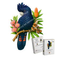 Load image into Gallery viewer, Red Tail Black Cockatoo Wooden Puzzle