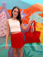 Load image into Gallery viewer, Red Towelling Tote Bag - By Frankie