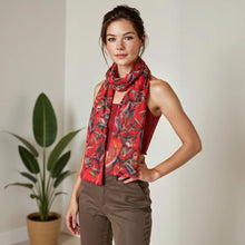 Load image into Gallery viewer, Red Cockatoo Banksia Cotton Modal Scarf