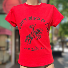 Load image into Gallery viewer, Red 'Don't Mind If I Do' Cowgirl Baby T-Shirt - By Frankie