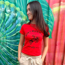 Load image into Gallery viewer, Red 'Don't Mind If I Do' Cowgirl Baby T-Shirt - By Frankie