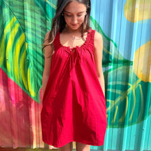 Load image into Gallery viewer, Red Elastic Tie Mini Dress - By Frankie