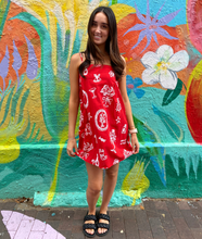 Load image into Gallery viewer, Red Santa Print Mini Dress - By Frankie