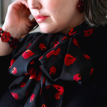 Load image into Gallery viewer, Remembrance Poppy Large Neck Scarf - Erstwilder