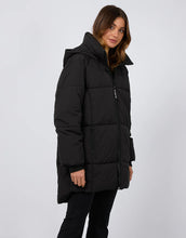Load image into Gallery viewer, Black Remi Luxe Midi Puffer Jacket - All About Eve